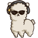 Alpaca with glasses